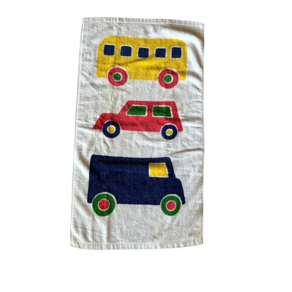 1970s Marimekko Bo Boo cars and trucks towel set bath and hand - Picture 2 of 9